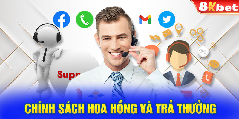 8KBET có chính sách trả thưởng và hoa hồng rõ ràng, sòng phẳng 